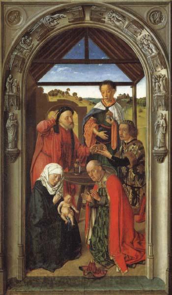 Dieric Bouts The Annunciation,The Visitation,THe Adoration of theAngels,The Adoration of the Magi Spain oil painting art